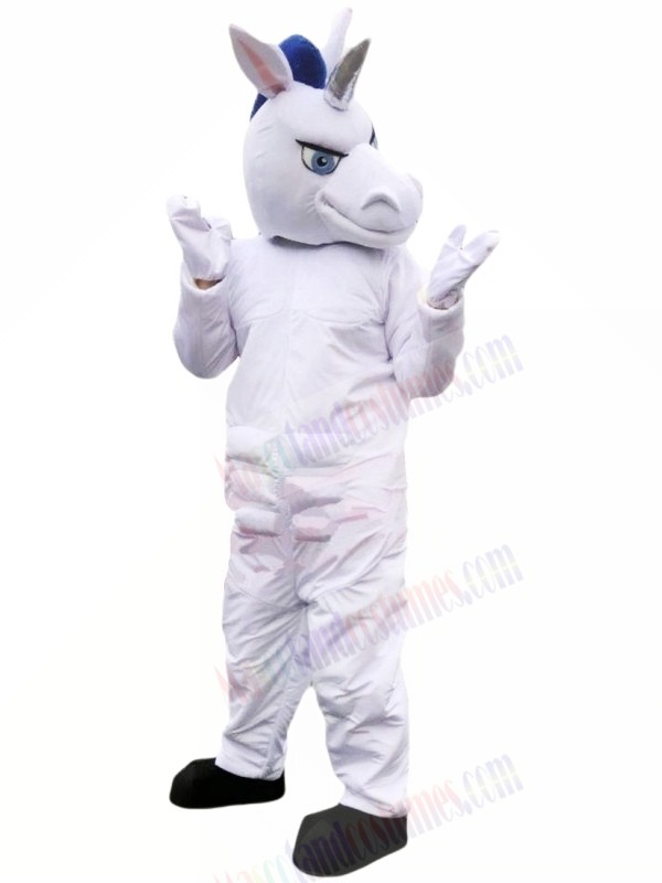 White Muscle Horse Mascot Costumes Cartoon