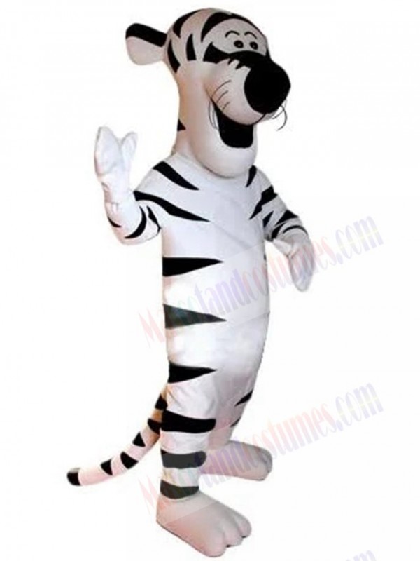 Orange tiger mascot, white and black. baby tiger